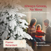 Flame-retardant panel for the 6ft flocked Christmas tree with no watering and no falling needles