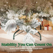 Folding metal base of the flocked Christmas tree