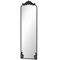 Homcom full length floor mirror with black baroque metal frame, studio product shot