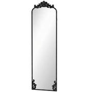 Homcom full length floor mirror with black baroque metal frame, studio product shot