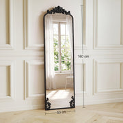 Dimension diagram of the floor mirror showing 160 cm height and 50 cm width