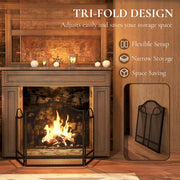 Illustration of the tri-fold design folding down for narrow storage