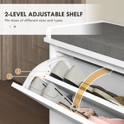 10 Shoe Storage Bench With Cushioned Seat Ideal For Hallways Or Bedrooms White Grey