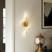 Gold LED Spiral Wall Lights 2 Pack Adjustable Colour Temperature for Modern Interiors
