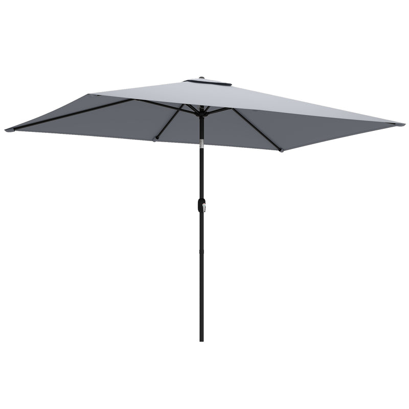 Garden Parasol with Adjustable Tilt for All Day Shade and Comfort Light Grey