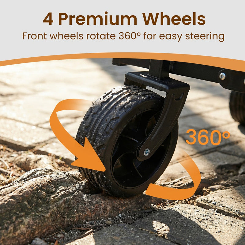 Close-up of a front wheel rotating 360 degrees as it rolls over a stone kerb