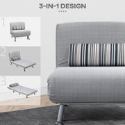 3-in-1 design showing chair, lounger and single bed positions