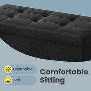 Songmics storage ottoman folded flat for storage