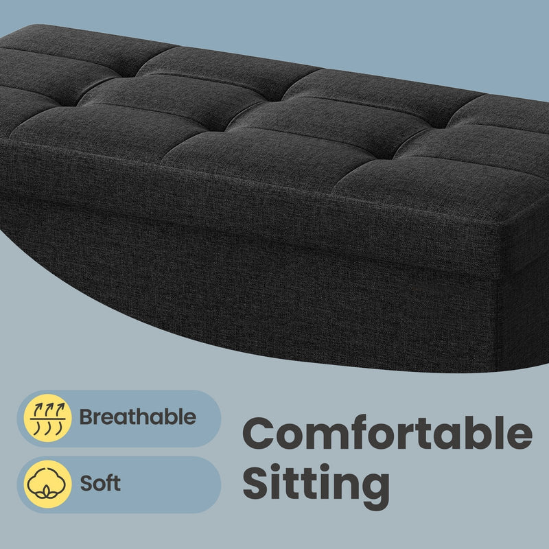 Songmics storage ottoman folded flat for storage