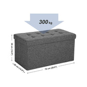Dimensions diagram: 76 x 38 x 38 cm with a 300 kg maximum load
