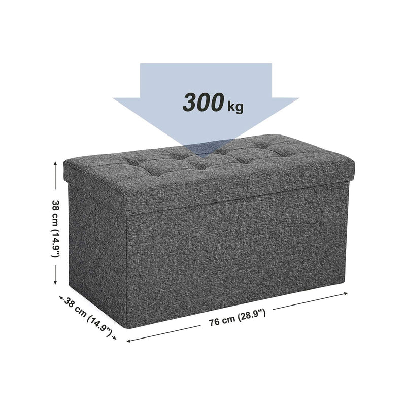 Dimensions diagram: 76 x 38 x 38 cm with a 300 kg maximum load