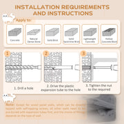 Wall Mounted Cat Shelves Set with Hammock Scratching Post and Nest for Climbing Fun Dark Grey