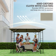 Gazebo Canopy Replacement for 3 x 3 m Frame with Sun and Rain Protection Grey Outsunny