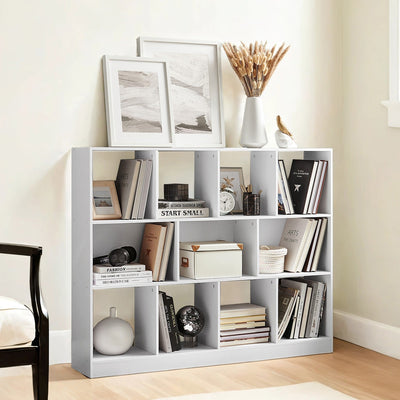 Vasagle bookcase styled with books and plants on open shelves