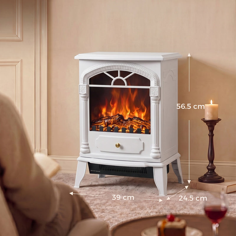 Height, width and depth measurements of the stove fireplace in a lounge setting