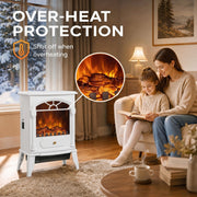 Shut-off-when-overheating safety feature shown in a family living room