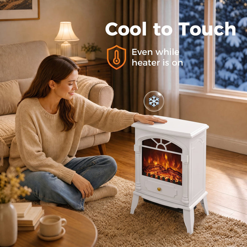Cool casing demonstration with a hand resting on top of the stove