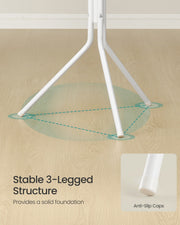 Stable 3-legged base of the coat rack with anti-slip caps for a solid foundation