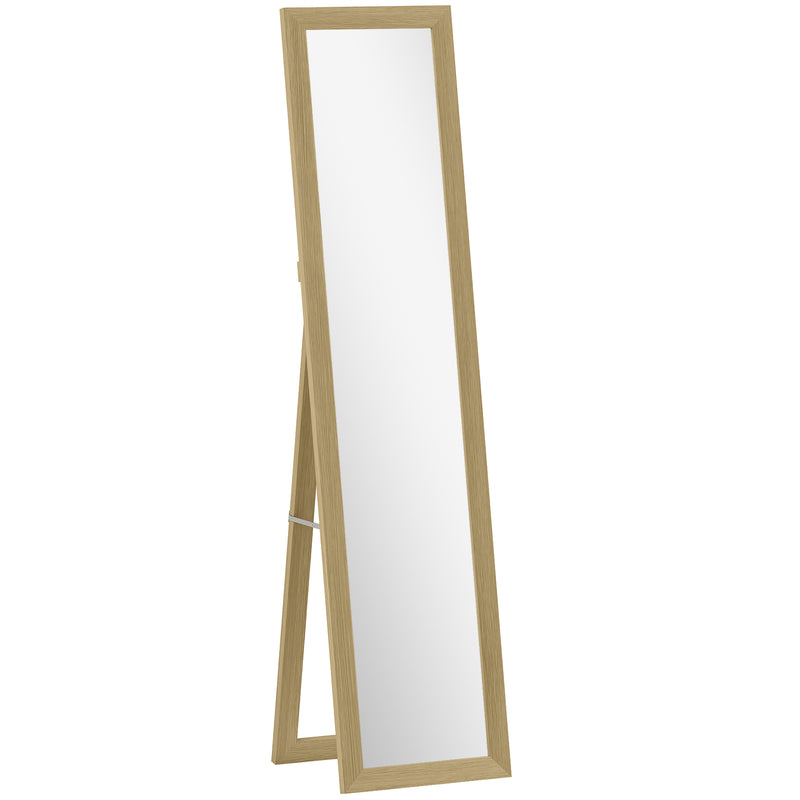 Full Length Leaning Wall Mirror 37 x 157 cm Ideal for Bedroom or Hallway Natural