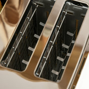 4 Slice Toaster and 1.7L Rapid Boil Kettle Set with Defrost and Reheat Functions Cream White