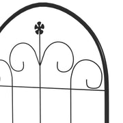Set of 2 Metal Garden Trellis Panels with Floral Design for Climbing Plant Support