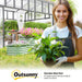 Light Green Two Tier Galvanised Steel Garden Planter for Outdoor Plants by Outsunny