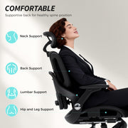 Ergonomic High Back Mesh Office Chair With Lumbar Support For Home Or Work, Black AOSOM