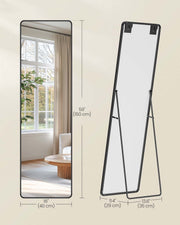 Dimensions diagram of the mirror: 150 cm tall and 40 cm wide, with the open stand measured at 29 cm and 35 cm