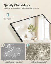 Feature panel showing the high-definition glass and its protective safety film backing