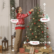 6ft Christmas tree dimensions diagram showing height and width