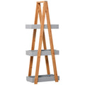3 Tier Freestanding Bamboo Bathroom Shelf Unit A Frame Storage Organiser Natural