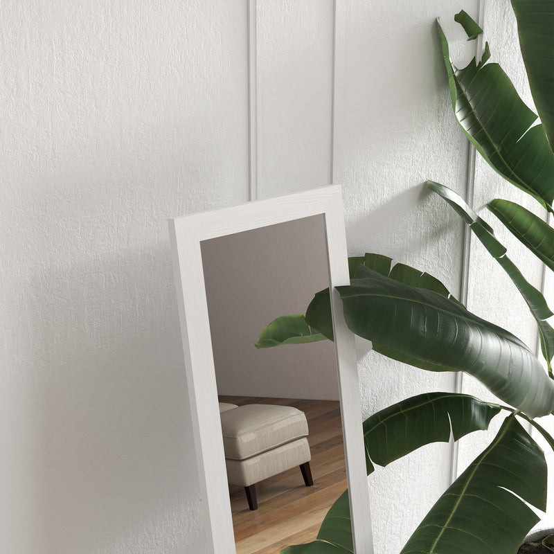 Full Length Freestanding or Wall Mount Mirror 157cm Ideal for Bedroom or Hallway, White