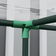 Walk In Lean To Greenhouse 143 x 118cm With Shelves Ideal For Small Gardens Green