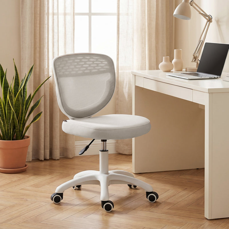 Compact Desk Chair for Small Bedrooms or Home Offices with Mesh Back