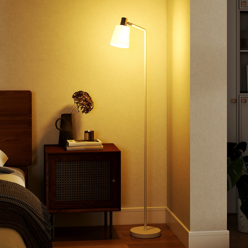 LED Floor Lamp with Adjustable Brightness and Direction for Reading or Relaxing White