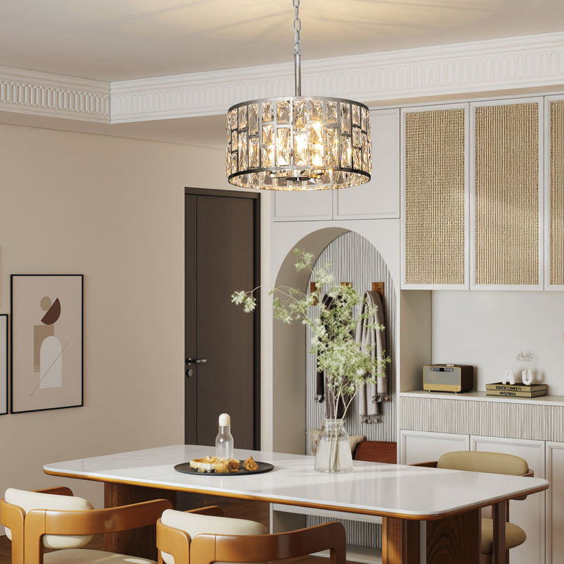 72 Inch Crystal Glass Chandelier Ceiling Light for Living Room or Hallway Silver Tone