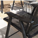 Set of 4 Black Foldable Metal Garden Chairs for Outdoor Dining and Patio by Outsunny