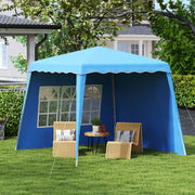 Blue 2.4 x 2.4m UV50+ Pop Up Gazebo for Garden and Outdoor Events by Outsunny