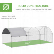 Walk In Chicken Run with Activity Shelf and Weather Cover for Backyard Use Green