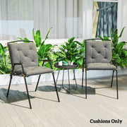Set of Two Light Grey Outdoor Seat Cushions Weather Resistant by Outsunny