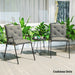 Set of Two Light Grey Outdoor Seat Cushions Weather Resistant by Outsunny