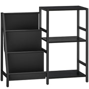 Black 3 Tier Record Player Stand With Storage Shelf For Living Room Or Bedroom Use