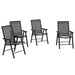 Set of 4 Black Foldable Metal Garden Chairs for Outdoor Dining and Patio by Outsunny