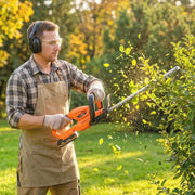 Cordless Hedge Trimmer for Easy Garden Maintenance with Rechargeable Battery Orange AOSOM
