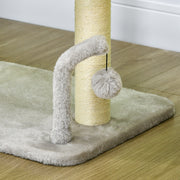 Indoor Cat Tree with Sisal Scratching Post and Hanging Toy Balls for Play, Light Grey
