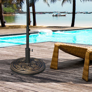 Bronze 11.5kg Heavy Duty Parasol Base Fits 38mm to 48mm Garden Umbrella Poles