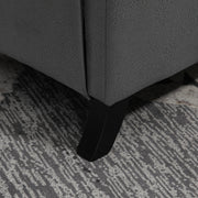 Wingback Recliner Armchair with Leg Rest for Home Theatre Comfort Deep Grey