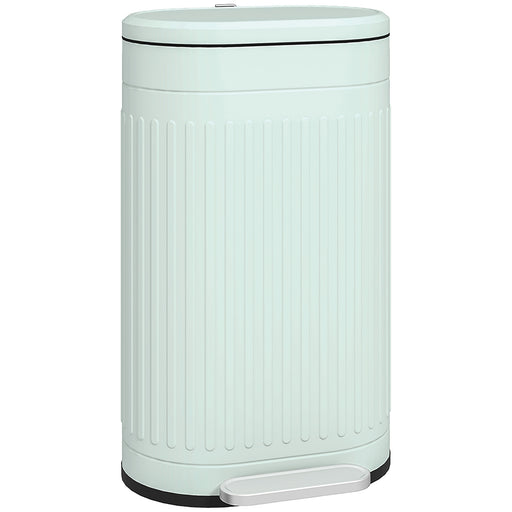 Light Green 30L Metal Kitchen Bin With Soft-Close Lid by HOMCOM