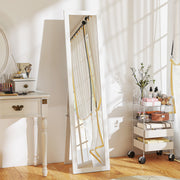 Full Length Wall Mirror 37 x 157 cm With Slim Frame For Bedroom Or Hallway White AOSOM