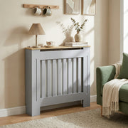Radiator Cover with Shelf for Tidy Storage and Child Safety Grey Homcom
